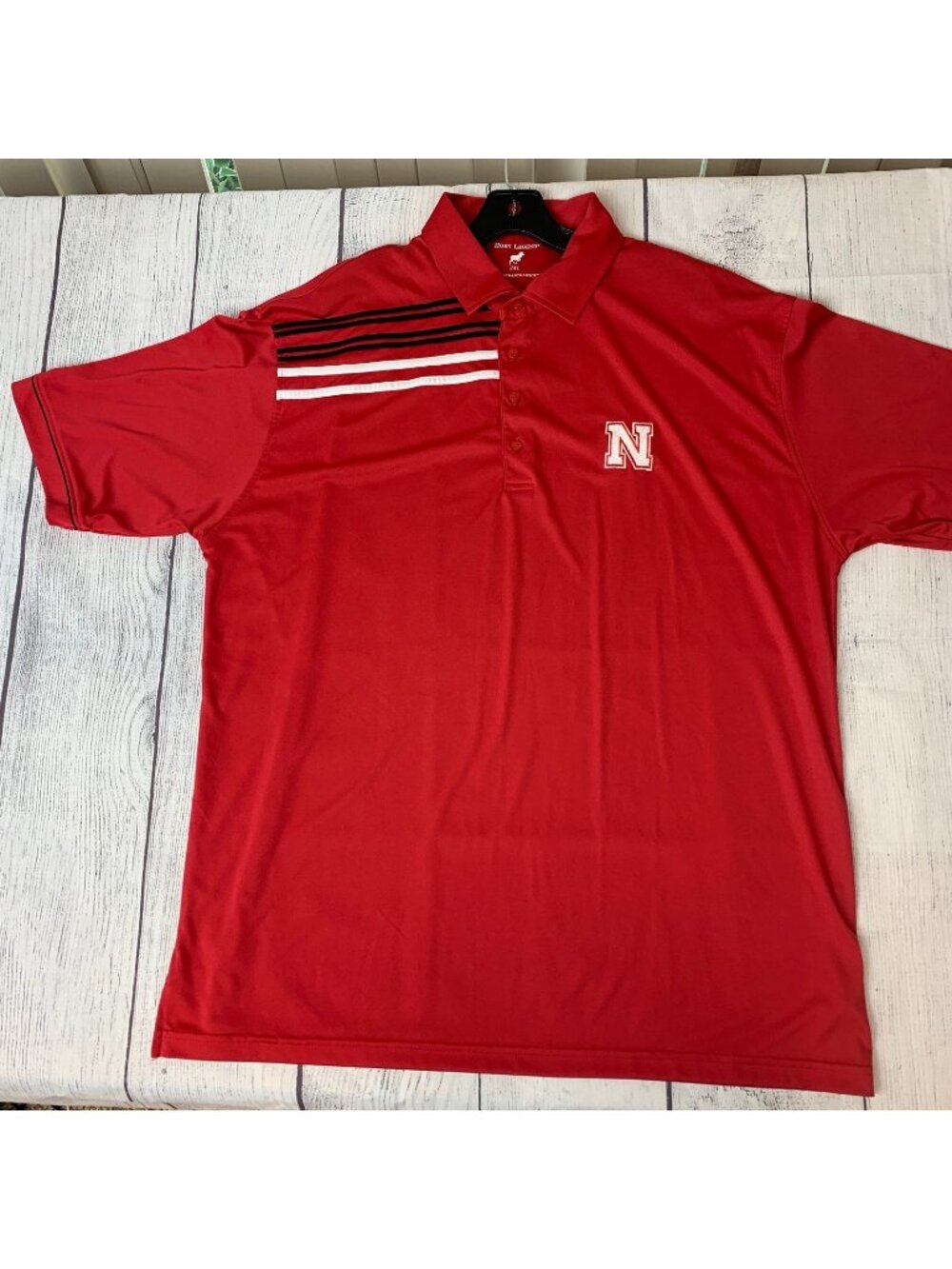 Horn Legend sz XXL Polo Shirt SS Nebraska Cornhuskers Athletic Wear